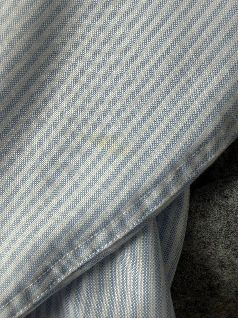 Lands' End Boys Light Blue & White Striped Button-Down Shirt